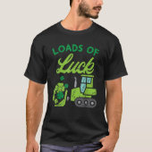 T-shirt Load Of Luck Bulldozer Shamrock St Patricks Day Ki (Devant)