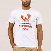 T-shirt Lobster Parent of the Birthday Boy (Devant)