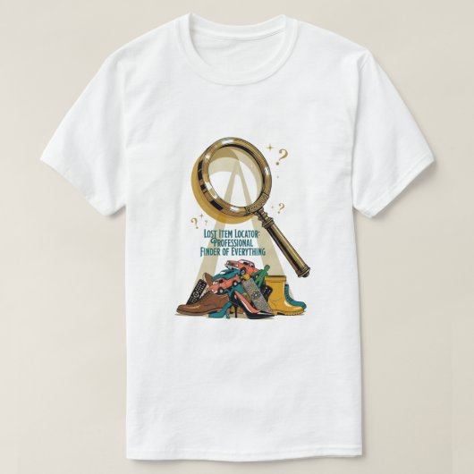 T-Shirt Localisateur d'Objet Perdu, Mug de Cherche (Design devant)