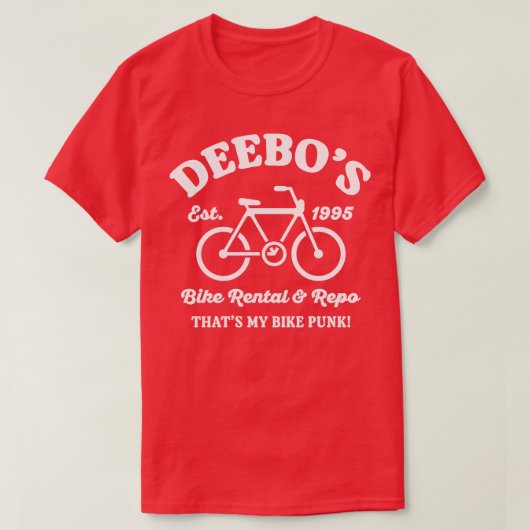 T-shirt Location et réparation de vélos Deebos (Design devant)