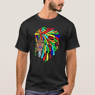 T-shirt Locaux colorés Côté Afro Dreadlocks Cheveux nature