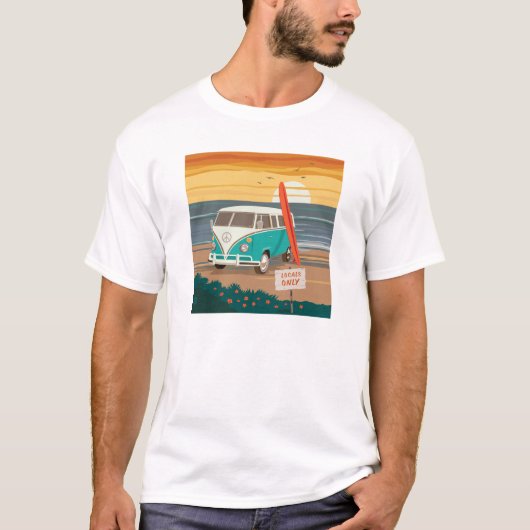 T-shirt Locaux uniquement | VW Surf Van (Devant)