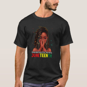 T-shirt Loc'd Hair Femme noire se souvient de mes ancêtres