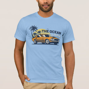T-shirt L'océan appelle Retro Beach Car Été