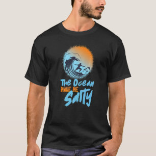 T-shirt L'Océan M'A Fait Salty Retro Plage Été