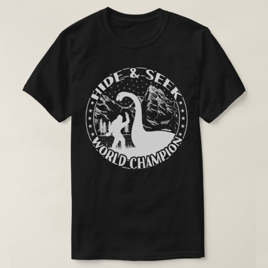 T-shirt Loch Ness Monster Cacher Et Chercher (Design devant)