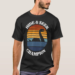 T-shirt Loch Ness Monster Coucher De Soleil Vintage Cacher