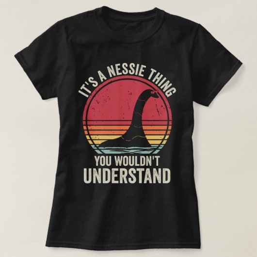 T-shirt Loch Ness Monster Funny (Design devant)