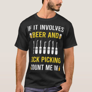 T-shirt Lock de prélèvement de bières et de verrous de cue