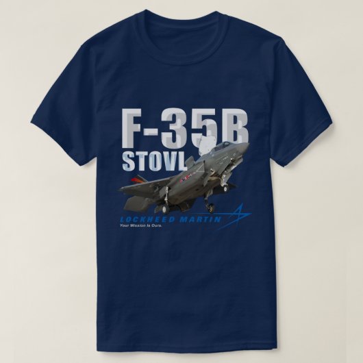 T-shirt Lockheed Martin F-35B Lightning II Stealth Fighter (Design devant)