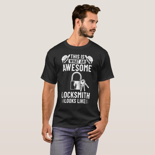 T-shirt Locksmith Lock Picker Locksmithing Tools Locksmith (Devant entier)
