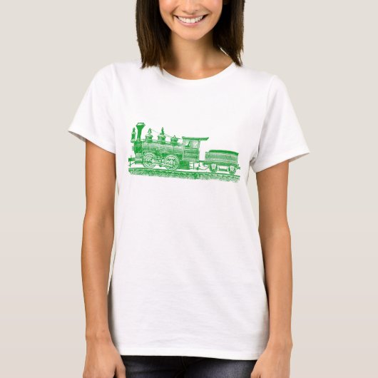 T-shirt Locomotive 02 - Vert herbe (Devant)