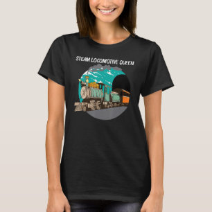 T-shirt Locomotive À Vapeur cool Pour Femmes Mère Train Fe