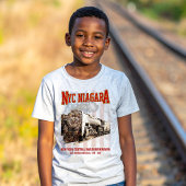 T-shirt Locomotive à vapeur Niagara NYC avec drapeau améri
