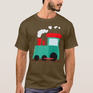 T-shirt Locomotive à vapeur sur rail pour enfants garçons