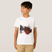 T-shirt LOCOMOTIVE À VAPEUR vintage (Devant entier)