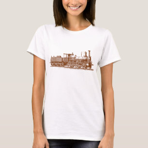 T-shirt Locomotive - Brun noyer