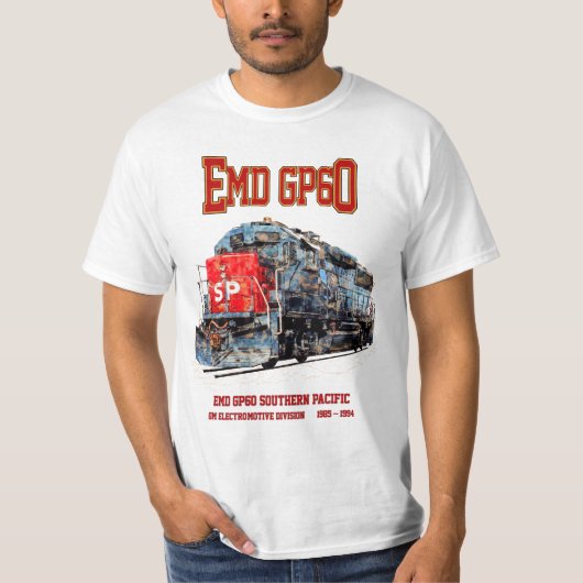 T-shirt Locomotive diesel EMD GP60 du Pacifique Sud (Devant)