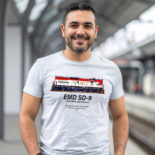 T-shirt Locomotive patrimoniale EMD SD-9 USA 250e annivers