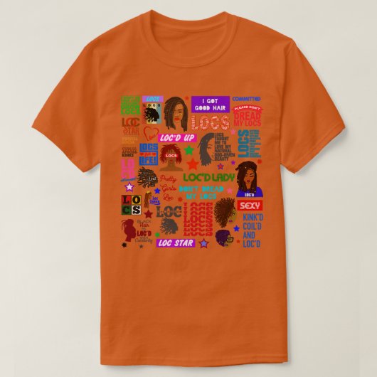 T-shirt Locs Dreadlocks Quotes positifs (Design devant)
