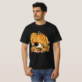 T-shirt L'oeil flammé rétro du Citrouille (Devant entier)