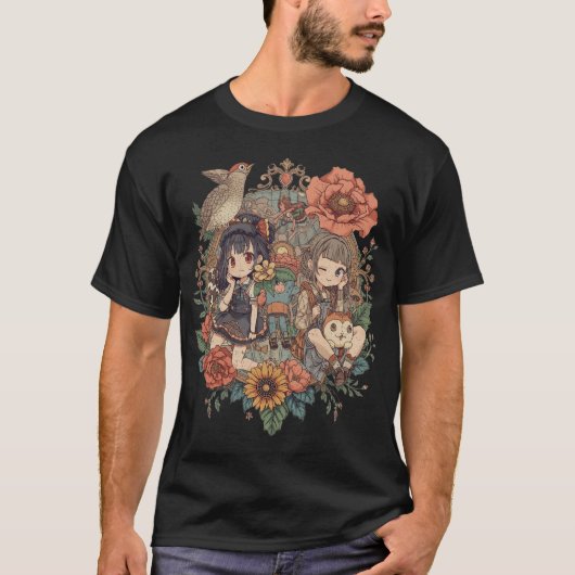 T-shirt Lofi Anime Graphic (Devant)