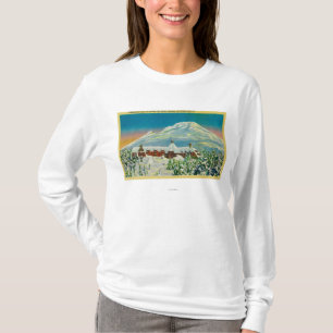 T-shirt Loge de Timberline en hiver au capot de Mt.