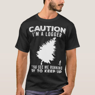 T-shirt Logger Funny Gift Idea dinosaure fête de beignes a
