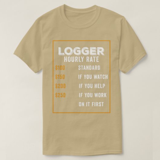T-shirt Logger Funny Idée cadeau 1 (Design devant)