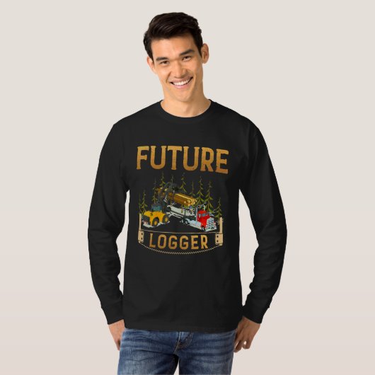 T-shirt Logger Futur Logger Bois de sciage (Devant entier)