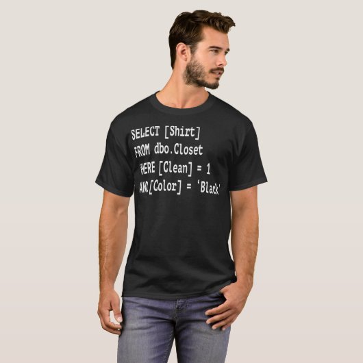 T-shirt Logiciel de programmation de codage amusant SQL Da (Devant entier)