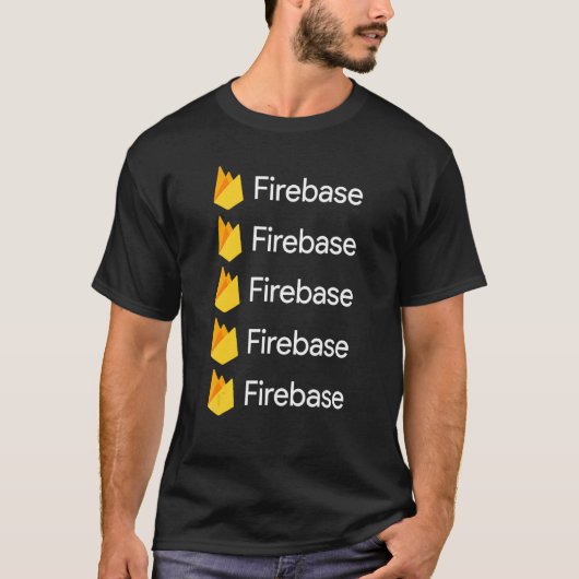 T-shirt Logiciel Firebase Et Programmation D'Application P (Devant)