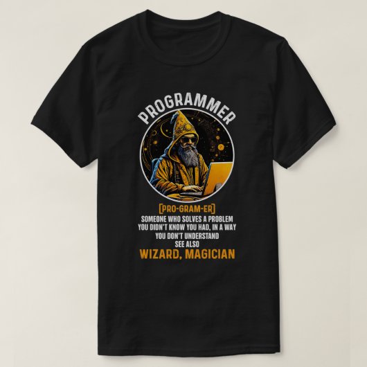 T-shirt Logiciel Funny Programmer Definition Coding Techy (Design devant)