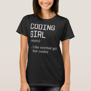 T-shirt Logiciel Noun de définition de fille de codage pou