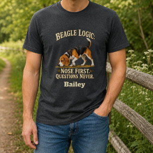 T-shirt Logique de Beagle personnalisée