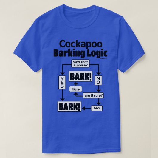 T-shirt Logique de l'aboiement du Cockapou  (Design devant)