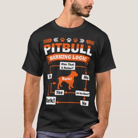 T-shirt Logique de l'écorce Pitbull (Devant)