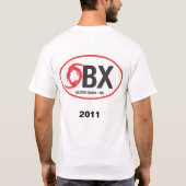 T-shirt Logo 2011 d'ouragan d'OBX (Dos)