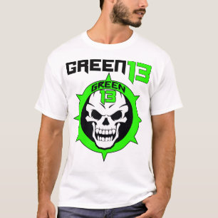 T-shirt Logo 2 de crâne dégrossi (blanc)