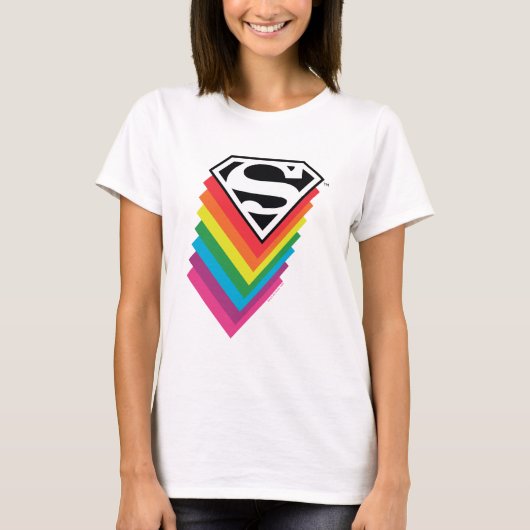 T-shirt Logo à arc-en-ciel superman (Devant)