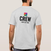 T-shirt Logo à deux côtés Design Crew Staff Budget Mens (Dos)