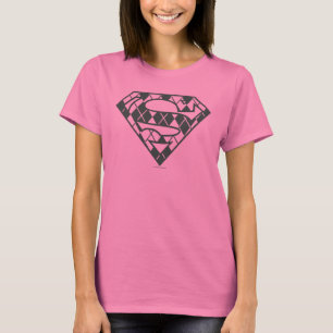 T-shirt Logo à motifs de losanges noir de Supergirl