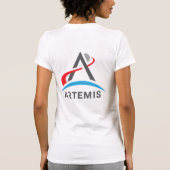 T-shirt Logo Artemis de la NASA Rocket White (Dos)