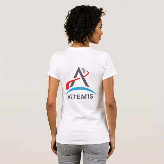 T-shirt Logo Artemis de la NASA Rocket White (Dos entier)