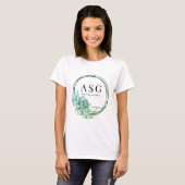 T-shirt Logo ASG en vert et bleu (nom sur le dos) (Devant entier)