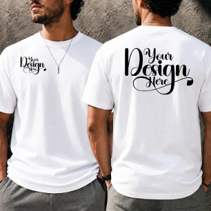 T-shirt Logo avant et arrière Personnalisation de l'image