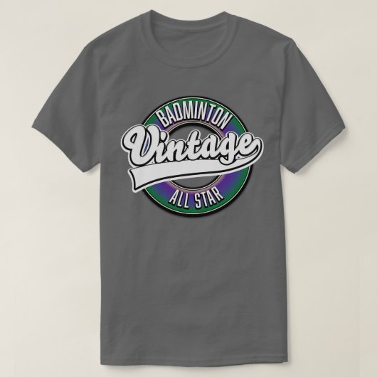T-shirt Logo Badminton Vintage All (Design devant)
