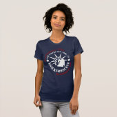 T-shirt Logo blanc et bleu de Knickerbocker (Devant entier)