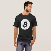 T-shirt Logo blanc Express® Bitcoin noir (Devant entier)