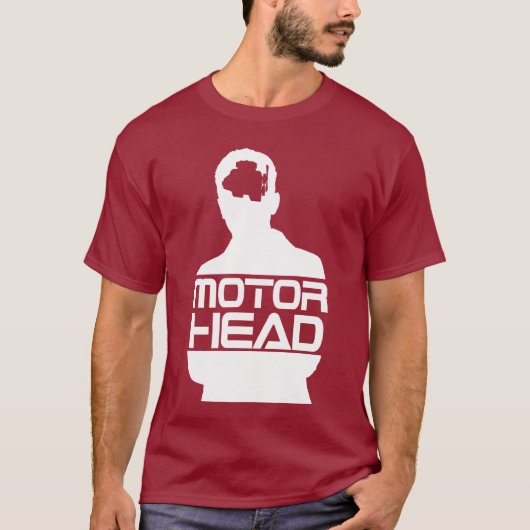 T-shirt logo blanc principal de moteur (Devant)